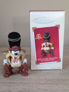 Warner Bros. Taz Nutcracker Ornament - Brown, Black, Gold